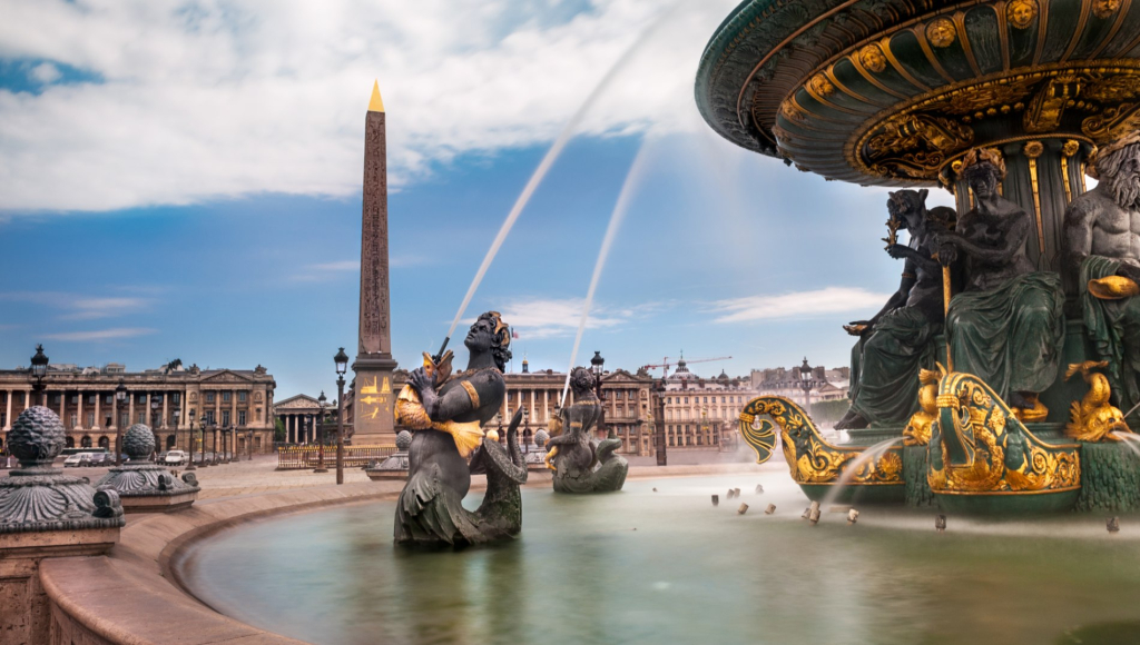 Fountain on the Place de la Concorde in Paris